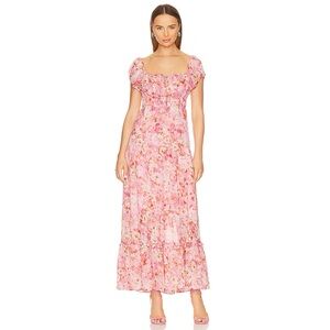 ASTR THE LABEL Roseline Dress in Pink & Orange